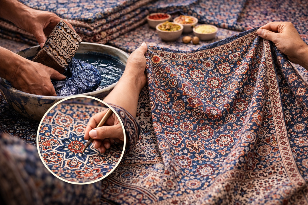 Ajrakh Fabric Guide: Natural Dyes, Patterns And Authenticity Tests