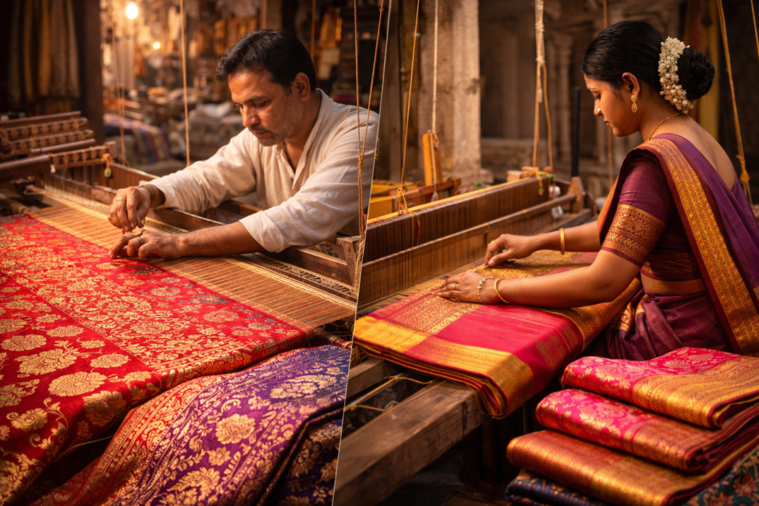 Banarasi Silk vs Kanjivaram Silk: Differences In Weave, Weight And Price